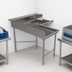 Thumbnail image #3 for Corner L-Shaped Soiled Dishtable with 20 x 20 x 8-Inch Welded Bowl