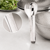 Thumbnail image #3 for Hammered Stainless Steel Buffet Serving Tongs, 8 Inch