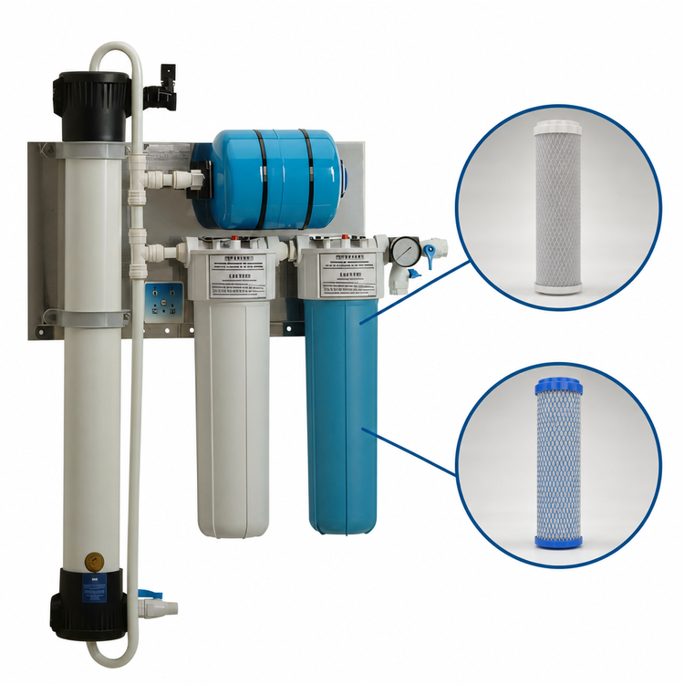 Product image #3 for Antunes Vizion VZN-541V-T5 Vertical Ultrafiltration Water Filtration Unit with Carbon and TAC Cartridges, 15 GPM