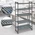 Thumbnail image #3 for Cambro Camshelving Basics Plus 5-Tier Vented Stationary Starter Polymer Shelving Unit, 21 x 30 x 72 Inches, Brushed Graphite