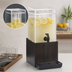 Thumbnail image #3 for Cal-Mil Midnight Bamboo 1.5 Gallon Square Infusion Beverage Dispenser with Drip Tray