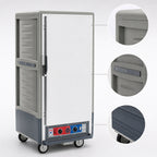 Thumbnail image #3 for Metro C5 Insulation Armour C537-CFS-U-GY Mobile Heated Holding and Proofing Cabinet, 3/4 Height, 14 Sheet Pan/26 Hotel Pan Capacity