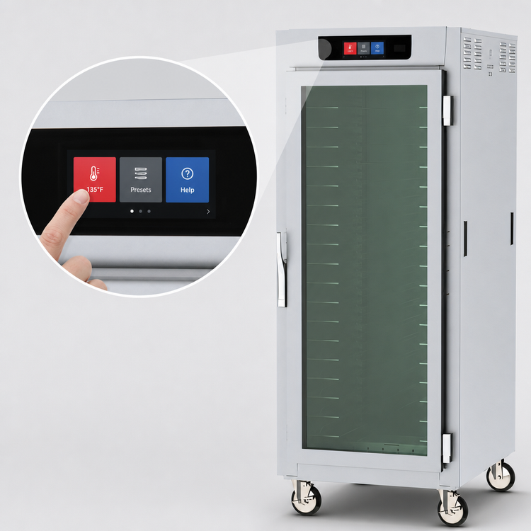 Product image #3 for Metro C5 8 Series Full-Height Pass-Thru Controlled Temperature Holding Cabinet with Combination Doors and Universal Wire Slides