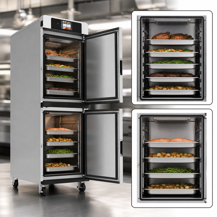 Product image #3 for Alto-Shaam Halo Heat Low-Temperature Electric Double-Chamber Cook & Hold Oven, 120 lb. Per Chamber, Stainless Steel