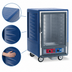 Thumbnail image #3 for Metro C5 3 Series Mobile Half-Height Heated Holding & Proofing Cabinet with Blue Insulation Armour, Clear Polycarbonate Door, Lip Load Slides, 17-Pan Capacity