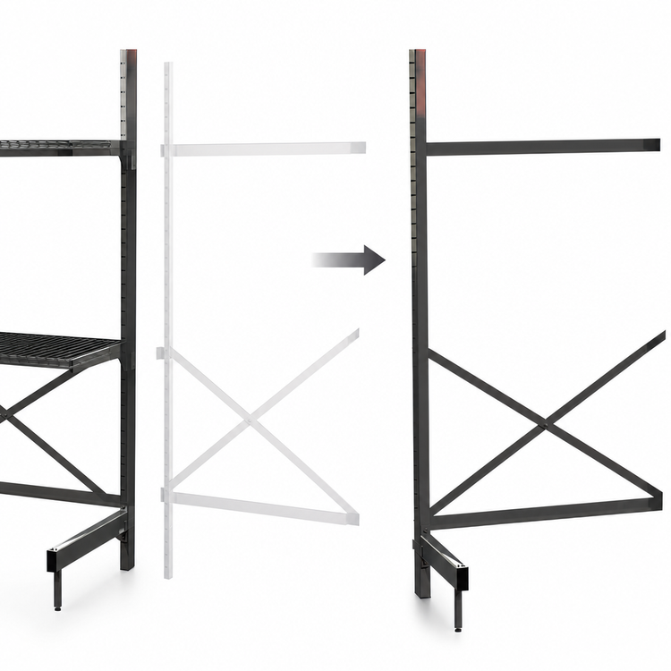 Product image #3 for Metro SmartLever 24 x 30 Inch Add-On Cantilevered Shelving Kit