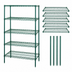 Thumbnail image #3 for Quantum 5-Shelf Stationary Wire Shelving Starter Kit, 30