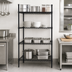 Thumbnail image #3 for Quantum 30-Inch Wide x 21-Inch Deep x 63-Inch High Black Epoxy Wire Shelving Starter Kit
