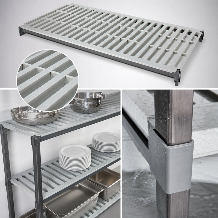 Product image #3 for Camshelving Basics Plus 21-Inch x 42-Inch 5-Shelf Vented Shelf Kit, Brushed Graphite