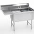 Thumbnail image #3 for Advance Tabco 2-Compartment Fabricated Sink with 18-Inch Left Drainboard and 18 x 18 x 14-Inch Bowls