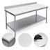 Thumbnail image #3 for Advance Tabco Poly-Vance 60-Inch x 30-Inch Poly Top Work Table with 6-Inch Stainless Steel Backsplash and Undershelf