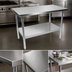 Thumbnail image #3 for John Boos Stallion Economy Stainless Steel Work Table with Galvanized Undershelf, 48 x 30 Inches