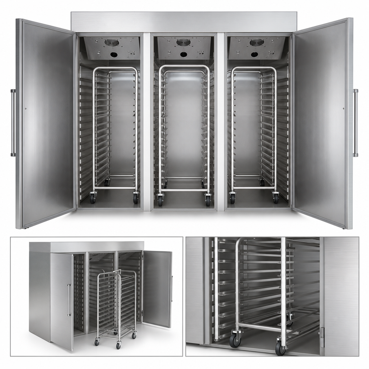 Product image #3 for Doyon KDP32 Roll-In Knockdown 3-Section Proofer Cabinet, 6-Rack Capacity