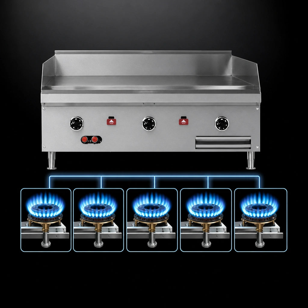 Five 30,000 BTU Burners