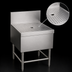 Thumbnail image #3 for Spec-Bar 24-Inch x 24-Inch Freestanding Stainless Steel Workboard with Perforated Insert, 8-Inch Backsplash, and 1-1/2-Inch Drain