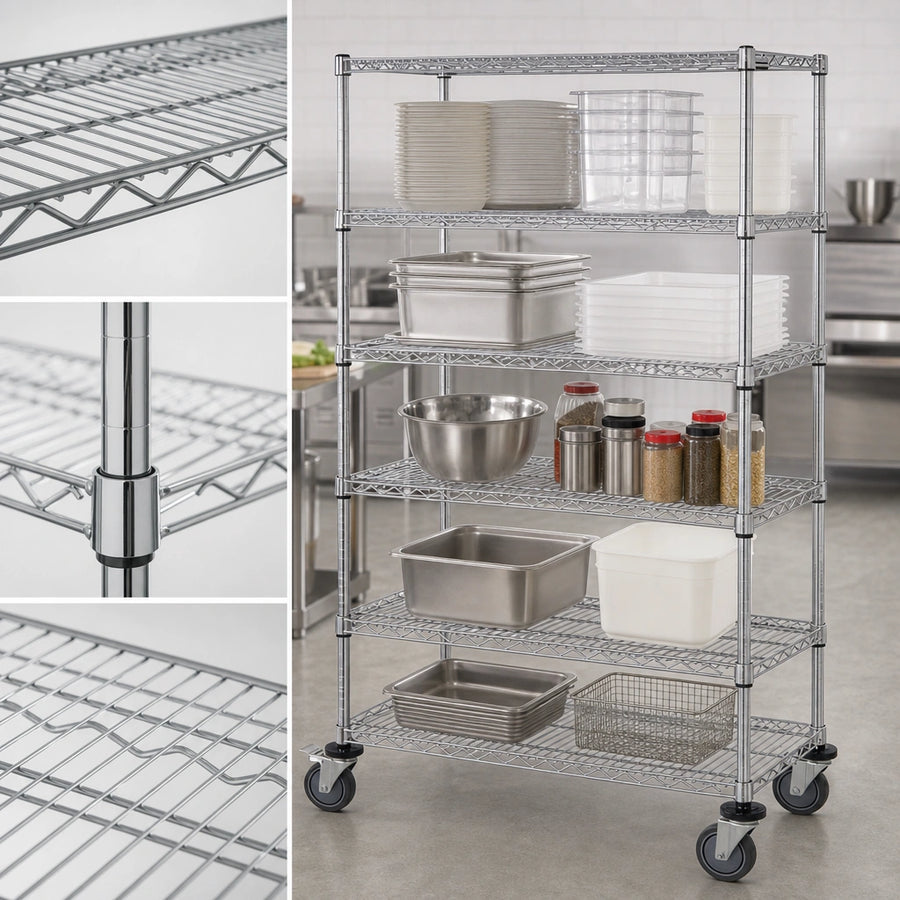 Five Wire Shelves