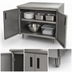 Thumbnail image #3 for Advance Tabco 36-Inch x 30-Inch Enclosed Work Table with Hinged Door Cabinet Base, 14-Gauge 304 Stainless Steel Top