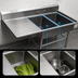 Thumbnail image #3 for John Boos Pro-Bowl 2-Compartment Sink with Left Drainboard, 16-Gauge 300-Series Stainless Steel