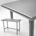 Thumbnail image #3 for Advance Tabco TSS-300 30-Inch x 30-Inch Open Base Stainless Steel Corner Work Table