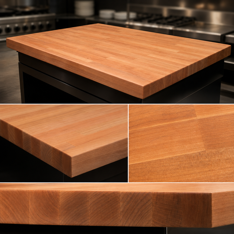 Product image #3 for John Boos Boos Block American Cherry Wood Countertop, Flat No-Backsplash, 36 x 27 x 1-1/2 Inches, Varnique Finish