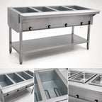 Thumbnail image #3 for Eagle Group HT4-NG-3VP 4-Well Natural Gas Open-Base Hot Food Table, 63-1/2-Inch, Dry Wells Case of 3