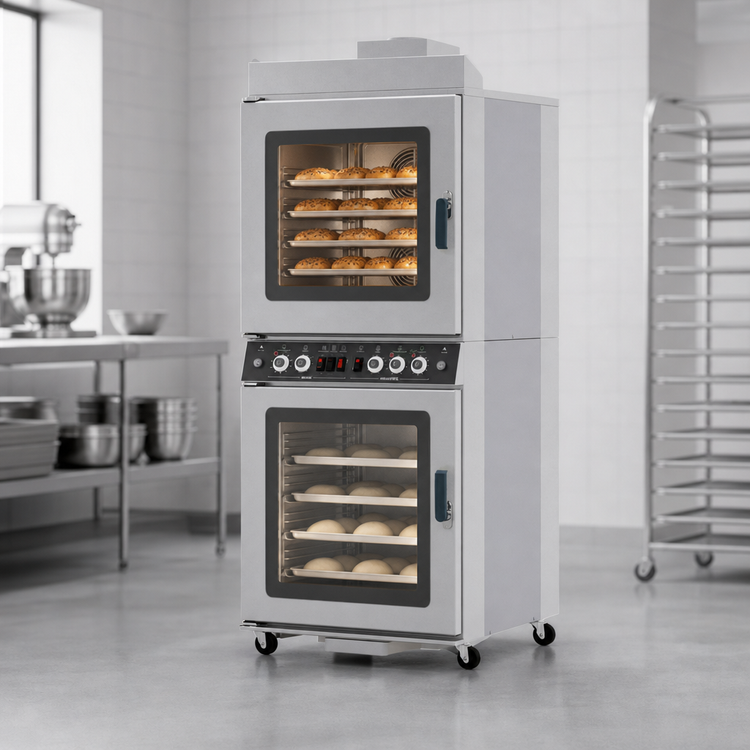 Product image #4 for NU-VU QB-4/8 Electric Floor Model Oven/Proofer Combo with Dual-Pane Glass Door