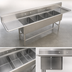 Thumbnail image #3 for John Boos Pro-Bowl 4-Compartment Stainless Steel Sink with Left and Right Drainboards
