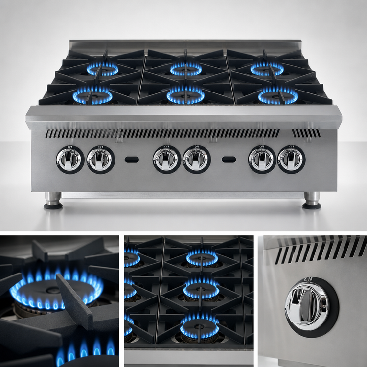Product image #4 for Star Ultra-Max 36-Inch Countertop Gas Hot Plate with 6 Burners