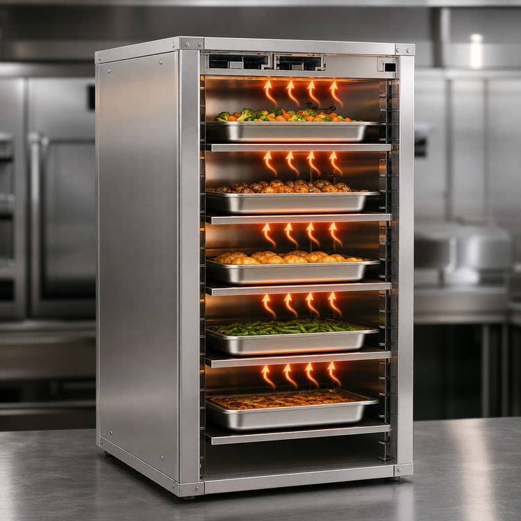 Product image #3 for Carter-Hoffmann DF2620-5 1/2 Size Doorless Pass-Through Heated Holding Cabinet with 5 Heated Shelves