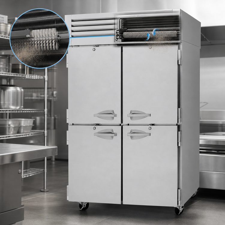 Product image #3 for Turbo Air PRO Series Pass-Thru Two-Section Half Solid Door Reach-In Refrigerator, 50.27 Cu. Ft.