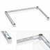Thumbnail image #3 for Super Erecta 72 Inch x 24 Inch 3-Sided Stainless Steel Channel Frame for Bus Cart