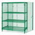Thumbnail image #3 for Quantum Stationary Security Cage with 2 Intermediate Shelves, 60W x 24D x 63H, Green Epoxy Antimicrobial Finish