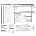 Thumbnail image #3 for Metro SmartWall Complete Prep Wall-Mounted Shelving Starter Kit, Two-Shelf, Metroseal Gray