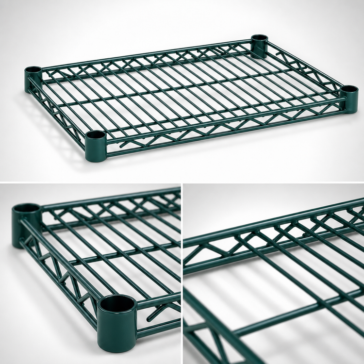 Product image #3 for Eagle Valu-Gard 72 in. x 24 in. Green Epoxy QuadTruss Wire Shelf