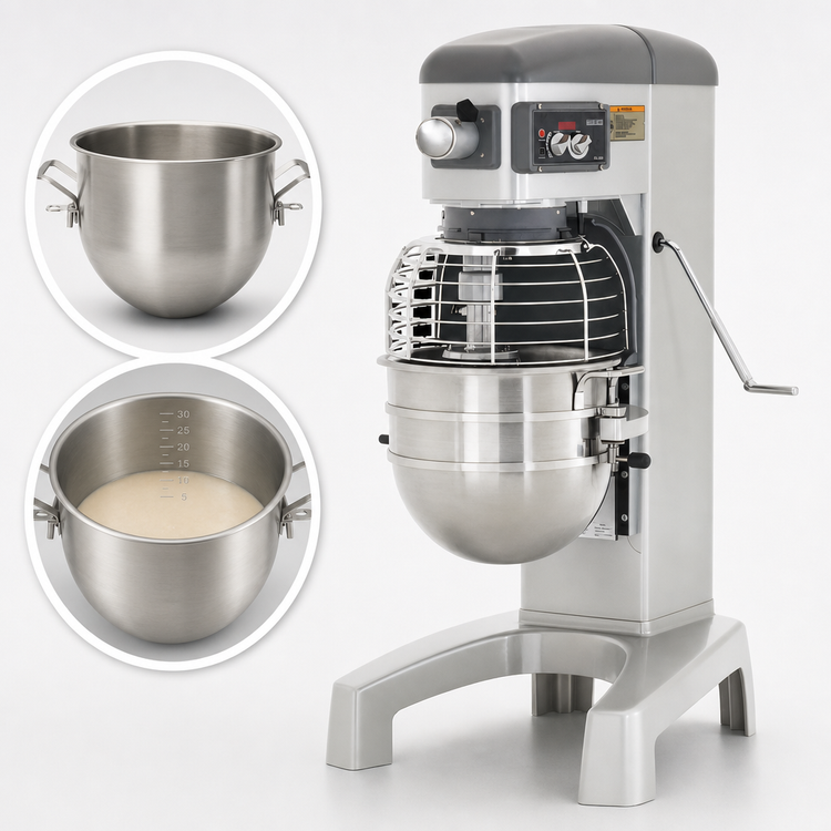 Product image #3 for Hobart Legacy+ HL300-3STD 30-Quart Floor Planetary Mixer, 3-Speed, 3/4 HP, #12 Hub
