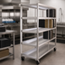 Thumbnail image #3 for New Age Mobile Aluminum 4-Tier Tray Drying Rack, 192-Tray Capacity