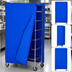 Thumbnail image #3 for Blue 400 Denier Nylon Wire Cart Cover with Zipper Flap, 24 x 36 x 63 Inches