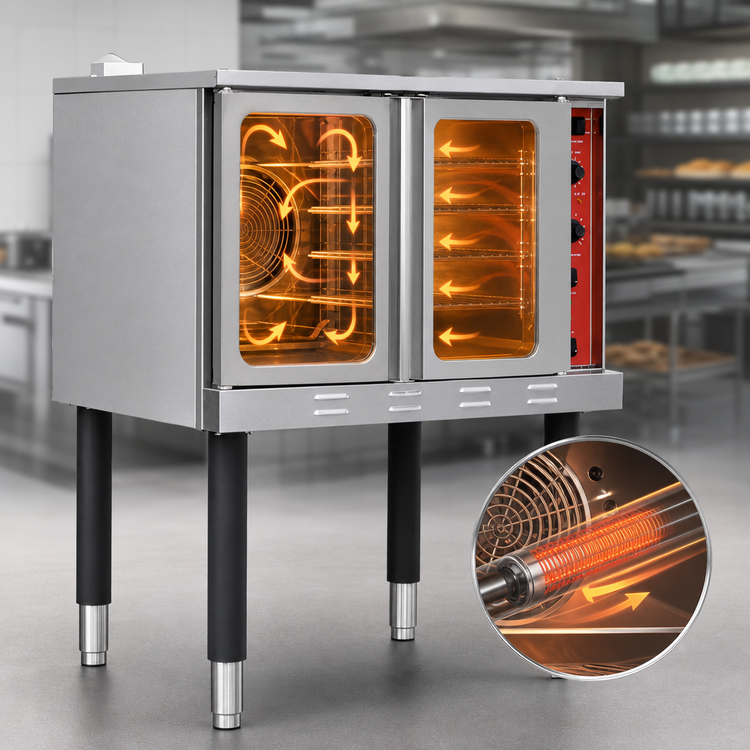 Product image #3 for Serv-Ware Full-Size Electric Single Convection Oven, 220V, 1-Phase