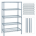 Thumbnail image #3 for Quantum 24 x 14 x 54 Inch 5-Shelf Wire Shelving Starter Kit, Gray Epoxy Antimicrobial Finish