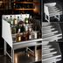 Thumbnail image #3 for Steel Works Stainless Free-Standing Raised Liquor Bottle Display Unit, 24 x 18 x 36 Inch