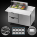 Thumbnail image #4 for Beverage-Air 48-Inch Two-Section Sandwich Prep Table Refrigerated Counter with 1 Door, 2 Drawers, and 8-Pan Top