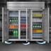 Thumbnail image #3 for Beverage-Air Horizon Series Three-Section Reach-In Refrigerator with Glass Doors, 71.52 Cu. Ft., Top-Mounted Self-Contained Refrigeration