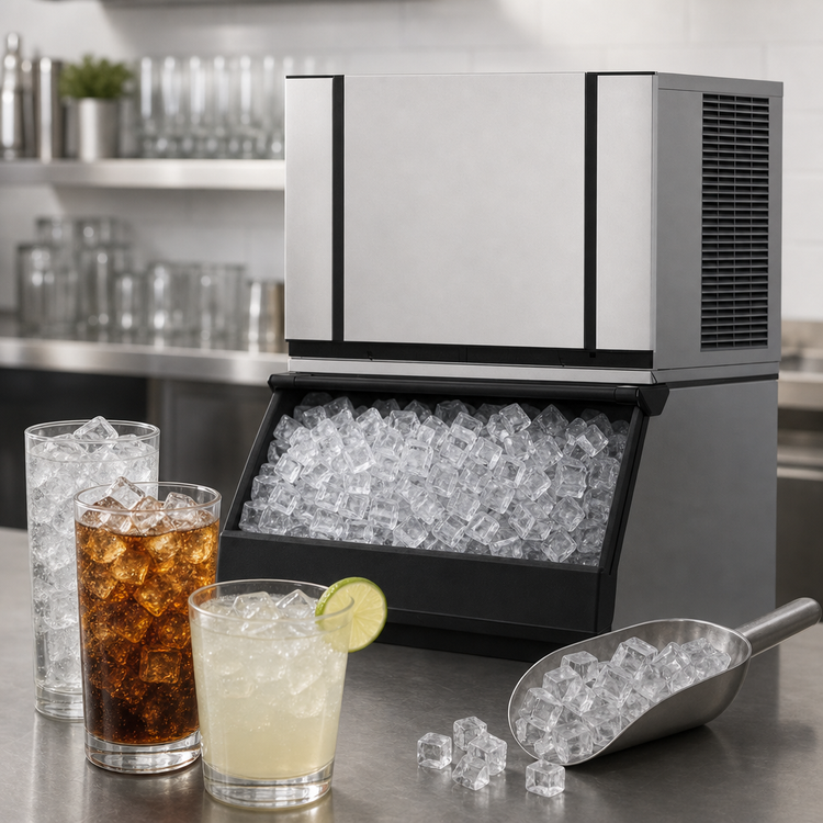 Product image #4 for Ice-O-Matic Elevation Series Modular Half-Size Cube Ice Maker with Water-Cooled Self-Contained Condenser