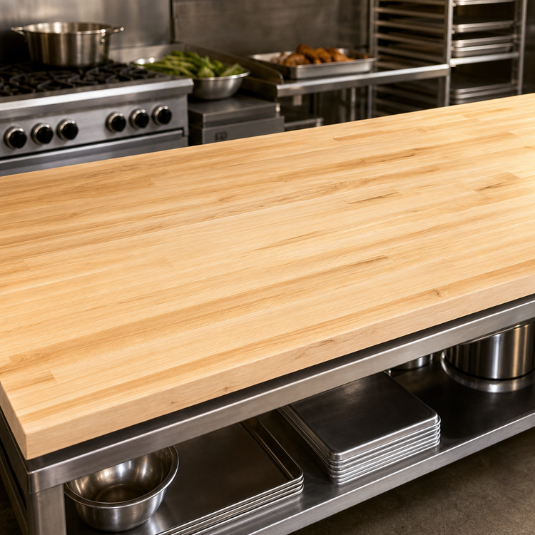 Product image #3 for Boos Block Northern Hard Rock Maple Blended Edge Grain Kitchen Countertop, 84 x 36 x 1-1/2 Inches, Penetrating Oil Finish