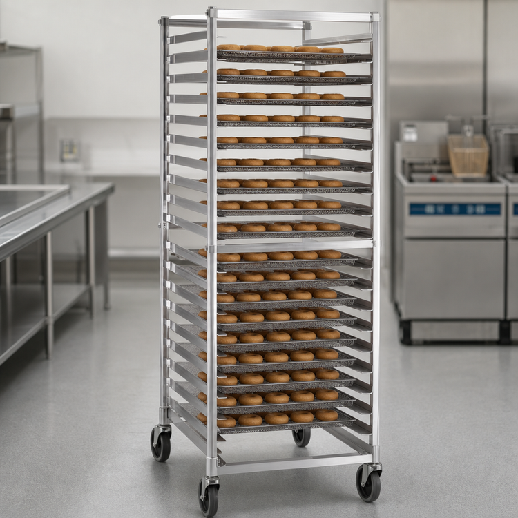 Product image #3 for New Age Mobile Full-Height Open-Sided Donut Screen Rack for 20 23" x 23" Screens