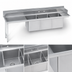 Thumbnail image #3 for 83-Inch 3-Compartment 16-Gauge 304 Stainless Steel Sink Dishtable with Left Drainboard