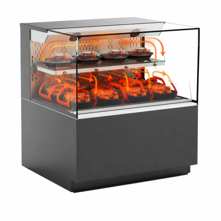 Product image #3 for Structural Concepts Reveal® Heated Self-Service Hot Food Display Case, 35-3/4 Inch Wide, Convection Heat