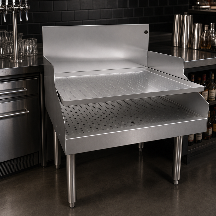 Product image #3 for Glastender 30-Inch Free Standing Recessed Drainboard, 29-Inch Deep, Stainless Steel