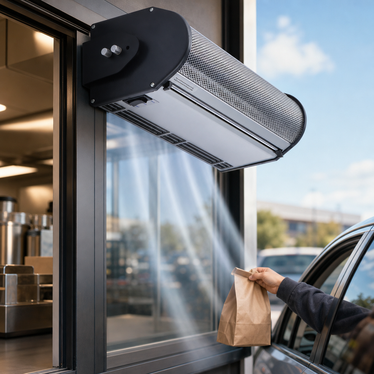 Product image #3 for Berner Drive-Thru Unit 3 18-Inch Ambient Unheated Air Curtain, 120V, 1/12 HP