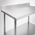 Thumbnail image #3 for Eagle Group Budget Series 60-Inch x 24-Inch 430 Stainless Steel Work Table with 4-1/2-Inch Backsplash and Galvanized Undershelf
